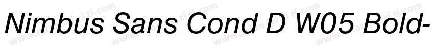 Nimbus Sans Cond D W05 Bold字体转换